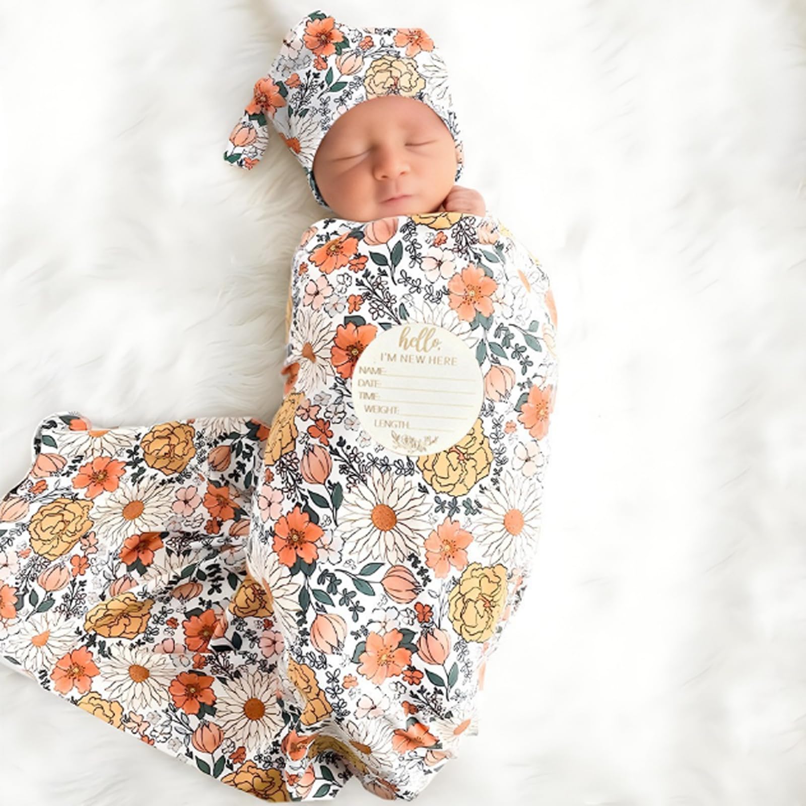 Baby Swaddle Organic Cotton Swaddle Blanket Wraps for 0-3 Months Newborn Swaddles for Newborns Infant Boys & Girls Soft & Snug Hip-Healthy Swaddling Blankets - Image 2