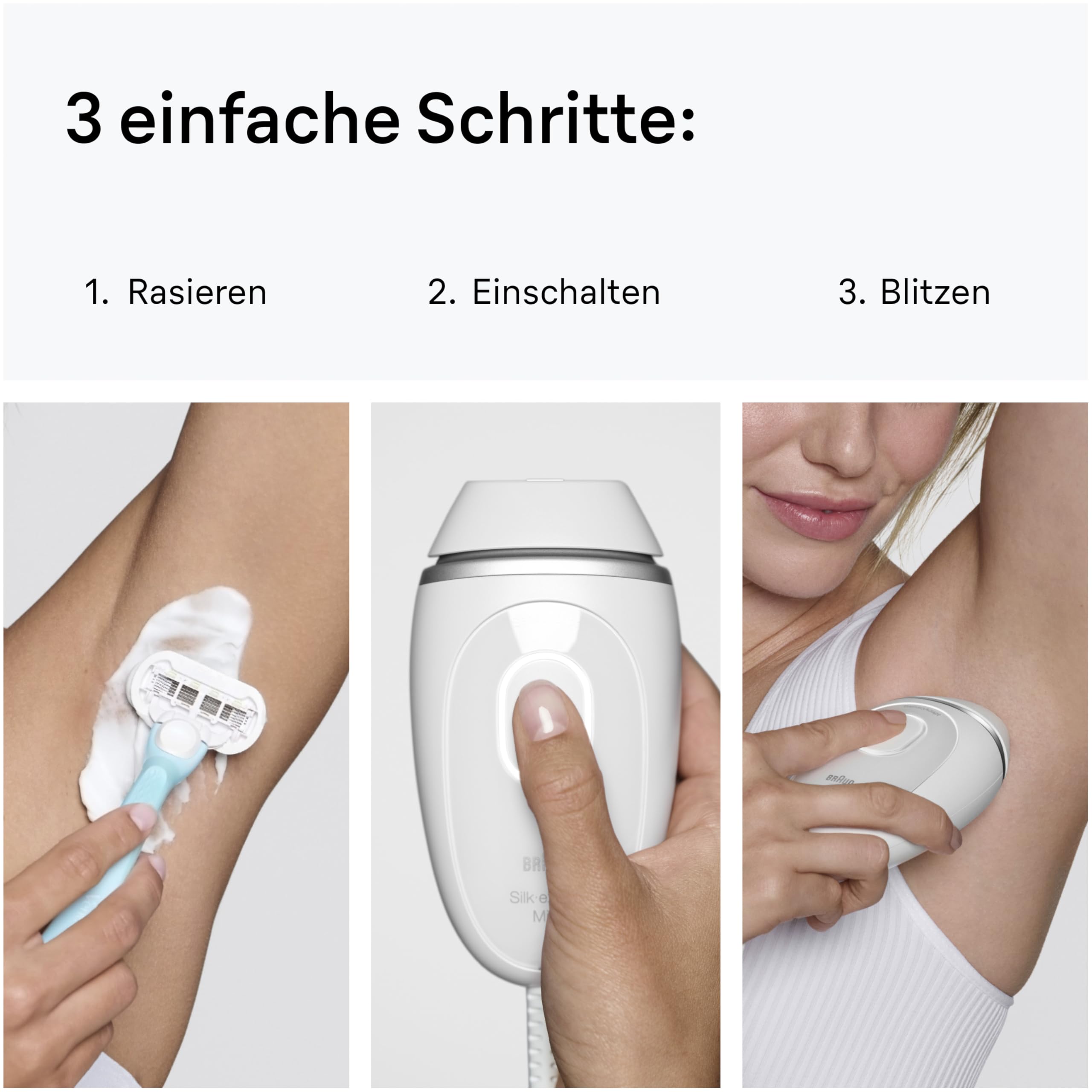 Braun Silk·expert Mini PL1104 IPL Haarentfernung Weiß Dauerhafte Haarentfernung