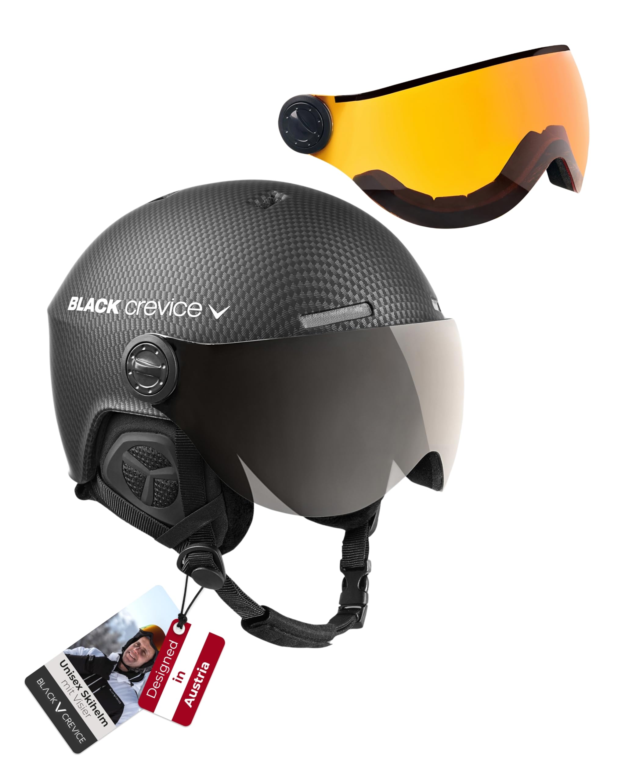 Black Crevice Skihelm Arlberg mit 2 Visier