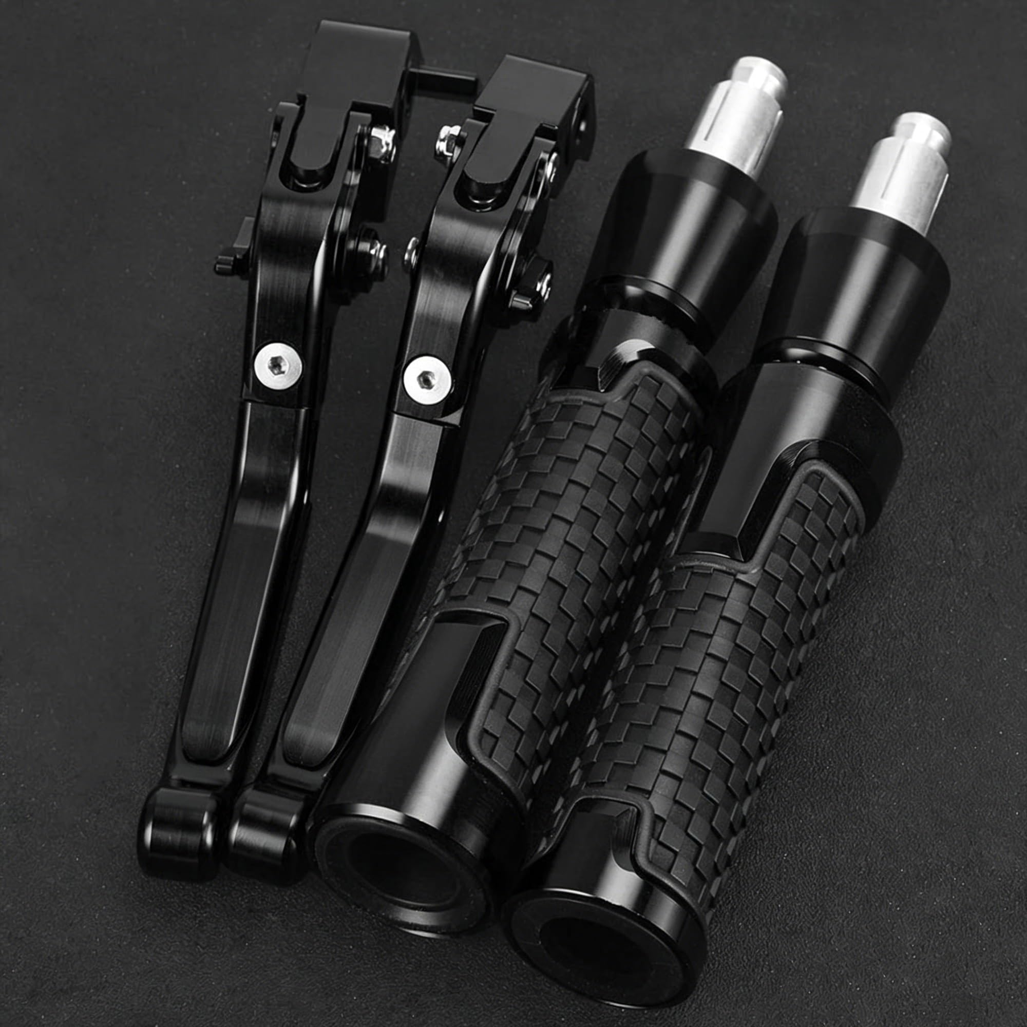 YZXOOP Clutch Levers Motorcycle Brake Clutch Lever Handlebar Grips for Loncin for Voge RR525 RR 525 Replacement Kit with Handle Bar End Motorbike Handlebar Brake Lever