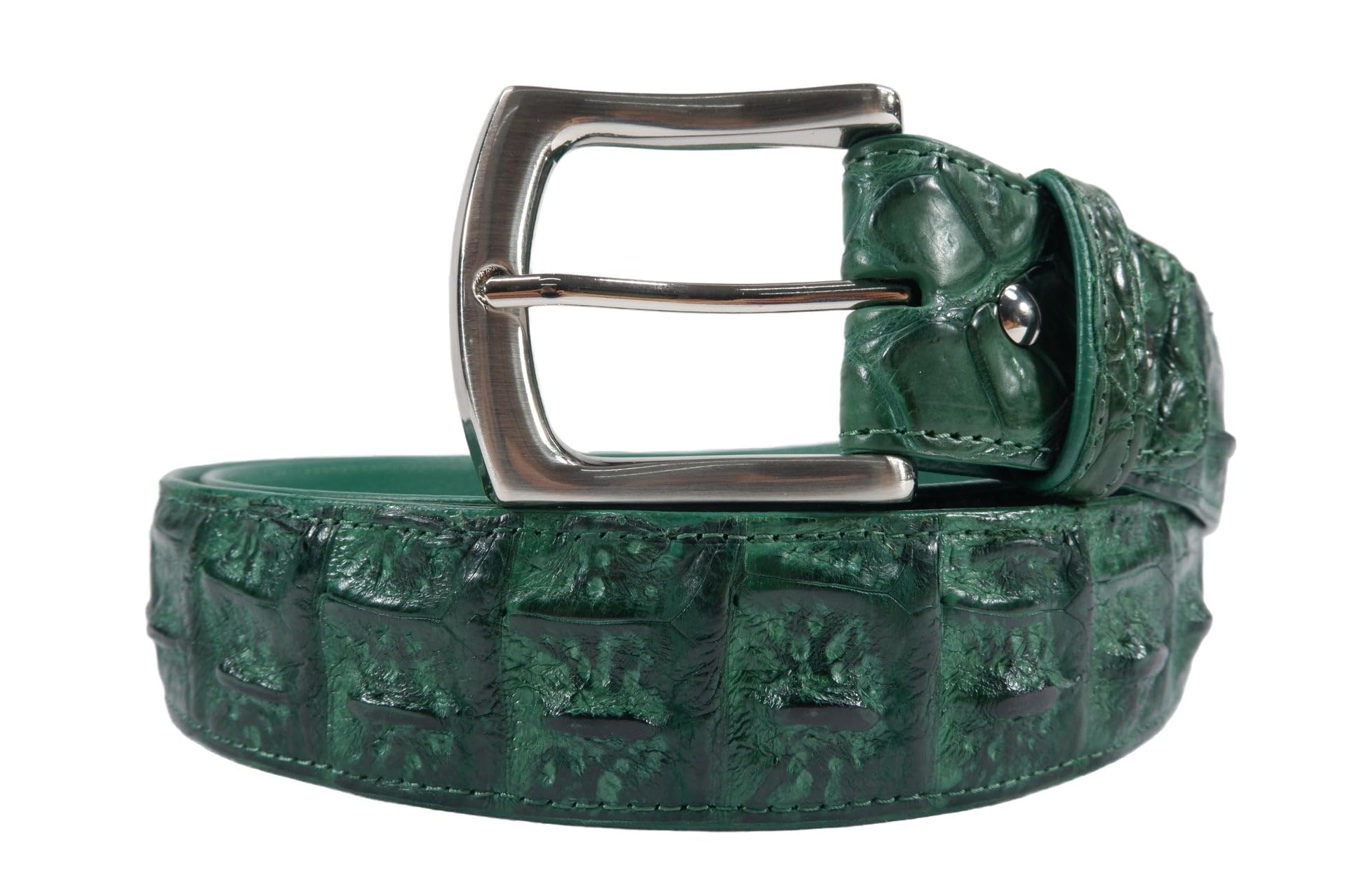 Pelgio Genuine Crocodile Alligator Backbone Skin Leather Casual Men's Belt 46