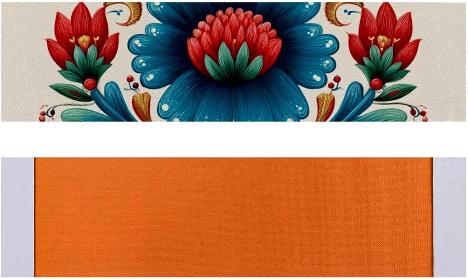 15 Pack Stair Treads for Wooden Steps, Indoor Non-Slip Staircase Step Treads Carpet Mat, Norwegian Rosemaling Folk Style Flower (62) Stair Mats for Pets Dogs Elders 8x30In