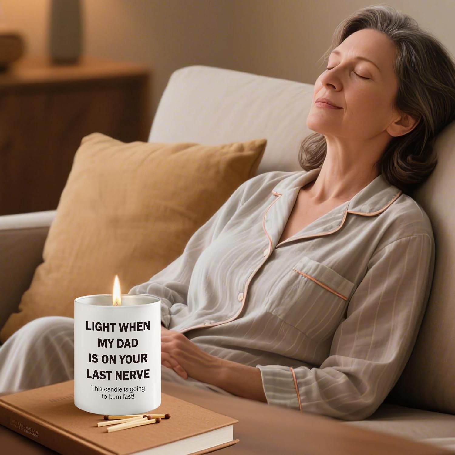 Mom Bonus Stepmom Gifts Valentines Day, 10OZ Birthday Gifts for Mother Mama New Mom Mother in Law from Daughter Son, Best Moms Ever Gift Present Lavender Scented Candle, Light When My Dad - Image 6