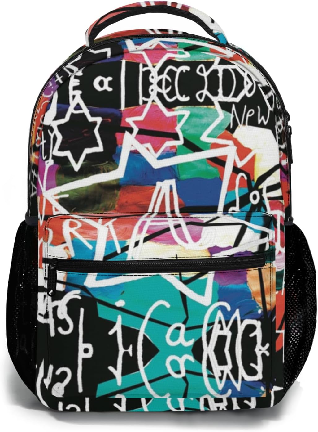 Funny Graffiti Art Backpack, Laptop Backpack with Multiple Pockets for Adult Hiking Travel Work 17 Inch
