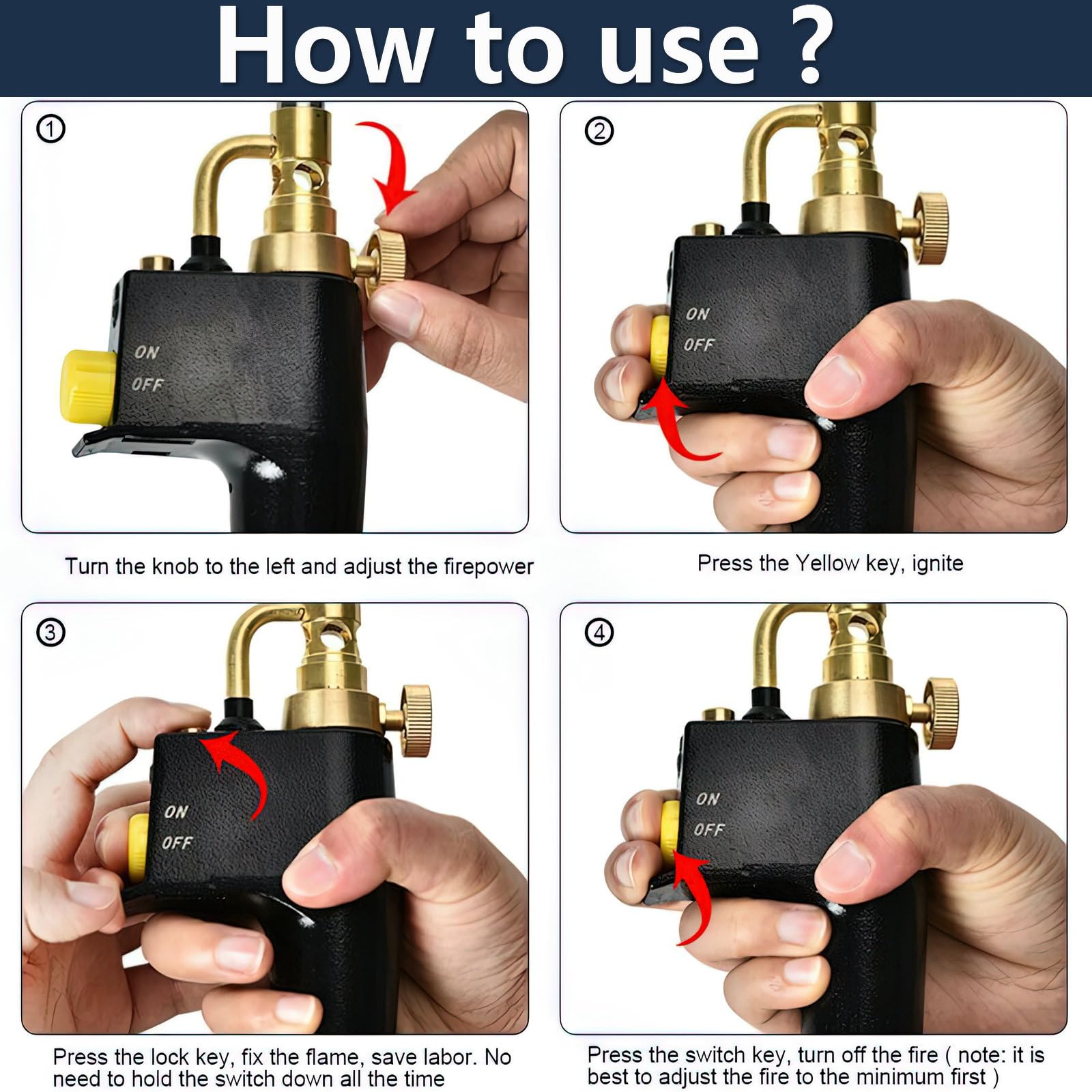 Cannello A Propano MAPP, Cannello Per Saldatura A Gas Portatile Ad Alta Resistenza Per Saldatura E Barbecue, MAPP/Propano CGA600 MAPP Propane Torch - Foto 8