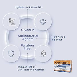 Cuticura Official Deep Cleansing Face and Body Soap - 3 oz (Pack of 3)