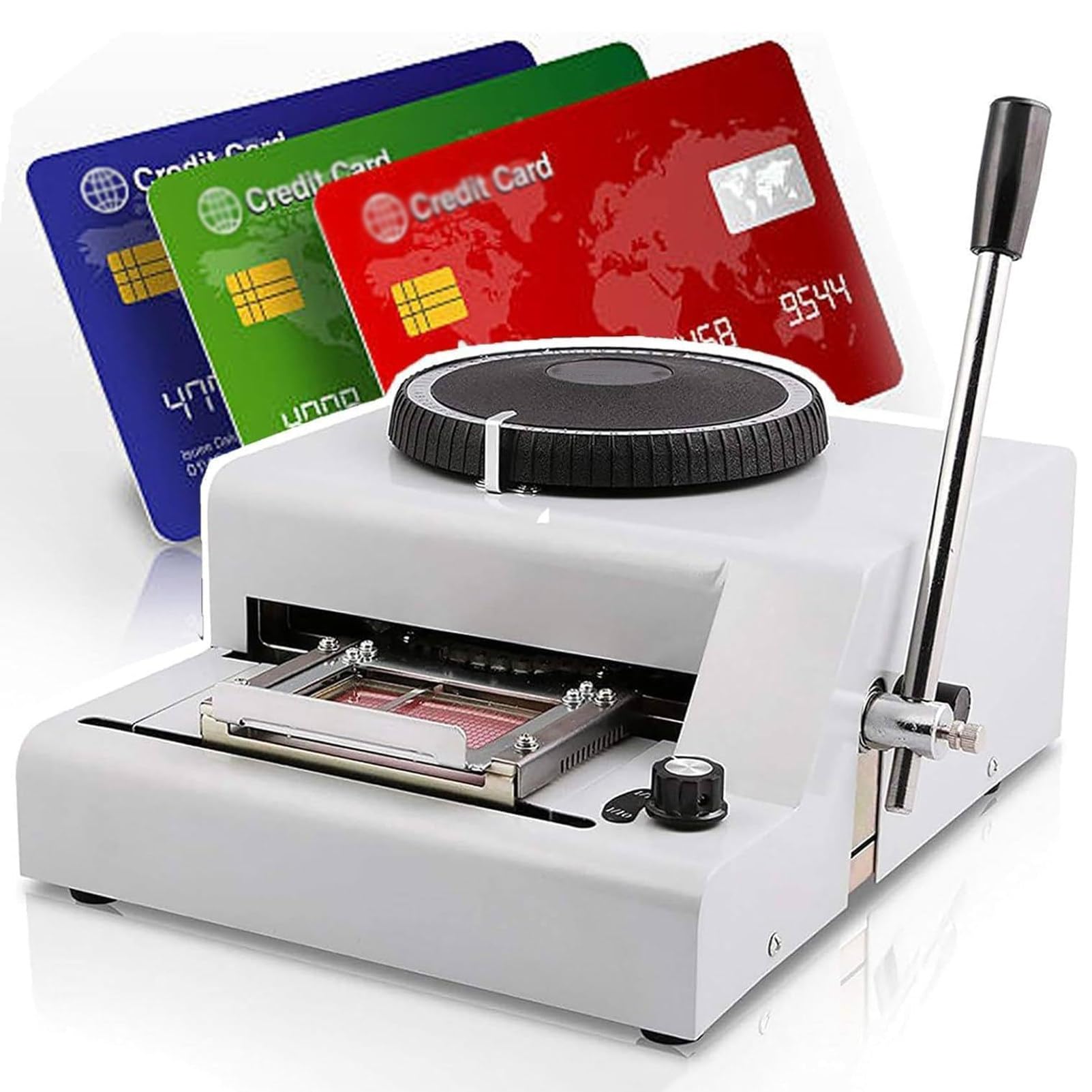 NzEupno Manual Stamping Machine, Dog tag Coding, 72 Characters, 2 Gear Kerning, Metal Code Printing for Card Production