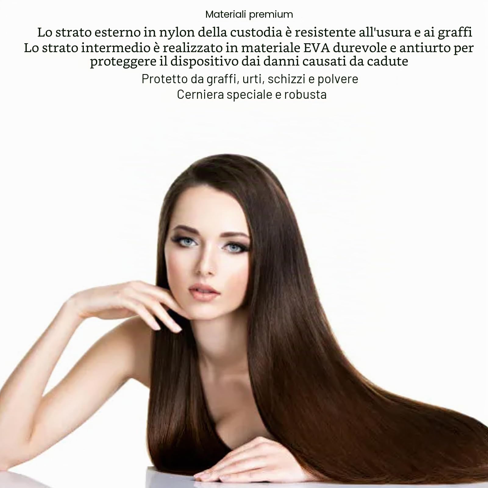Zunate Custodia Rigida per Piastra per Capelli, Custodia da Viaggio Professionale Leggera e Robusta in EVA per HT01