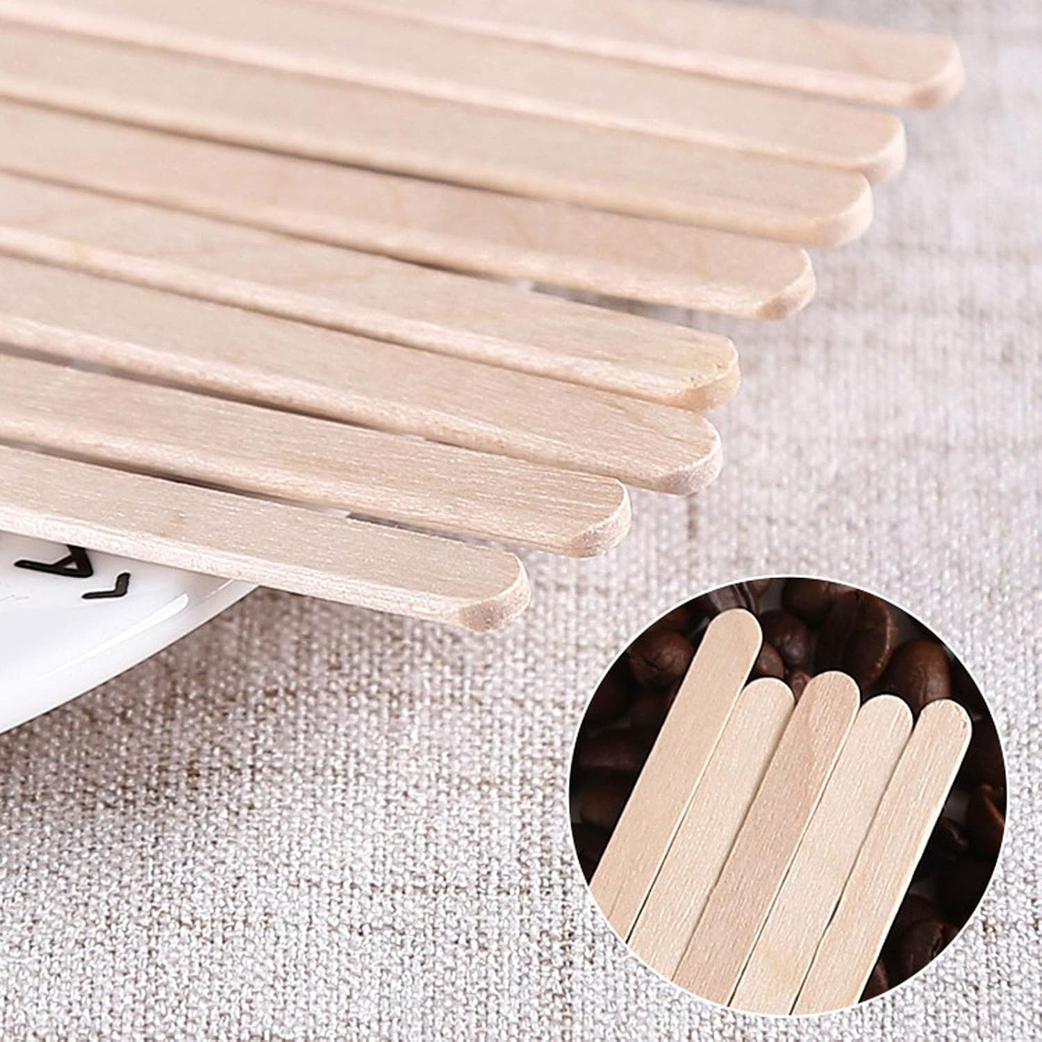 Coffee Stir Sticks, 200pcs Wooden Stirrers for Coffee Tea, Milk, Juice, DIY Crafts (7inch) - Image 5