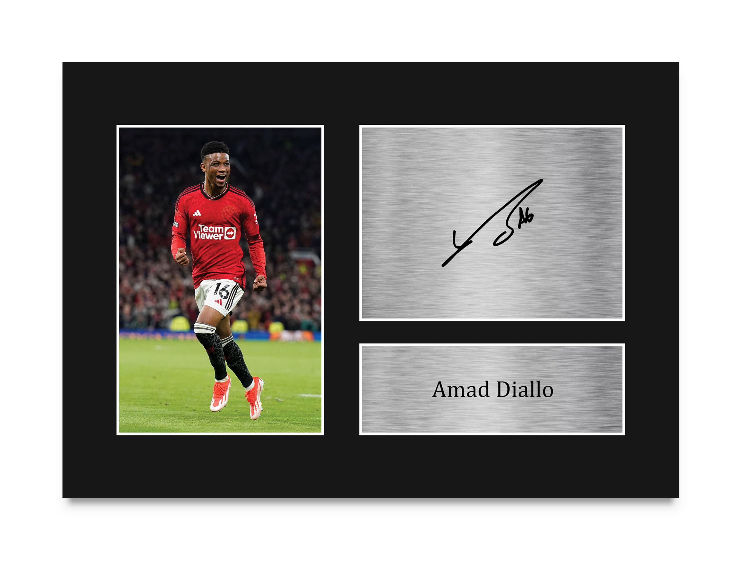 HWC Trading A4 Amad Diallo Gifts Printed Signed Autograph Picture for Football Fans and Supporters - A4-picture-25