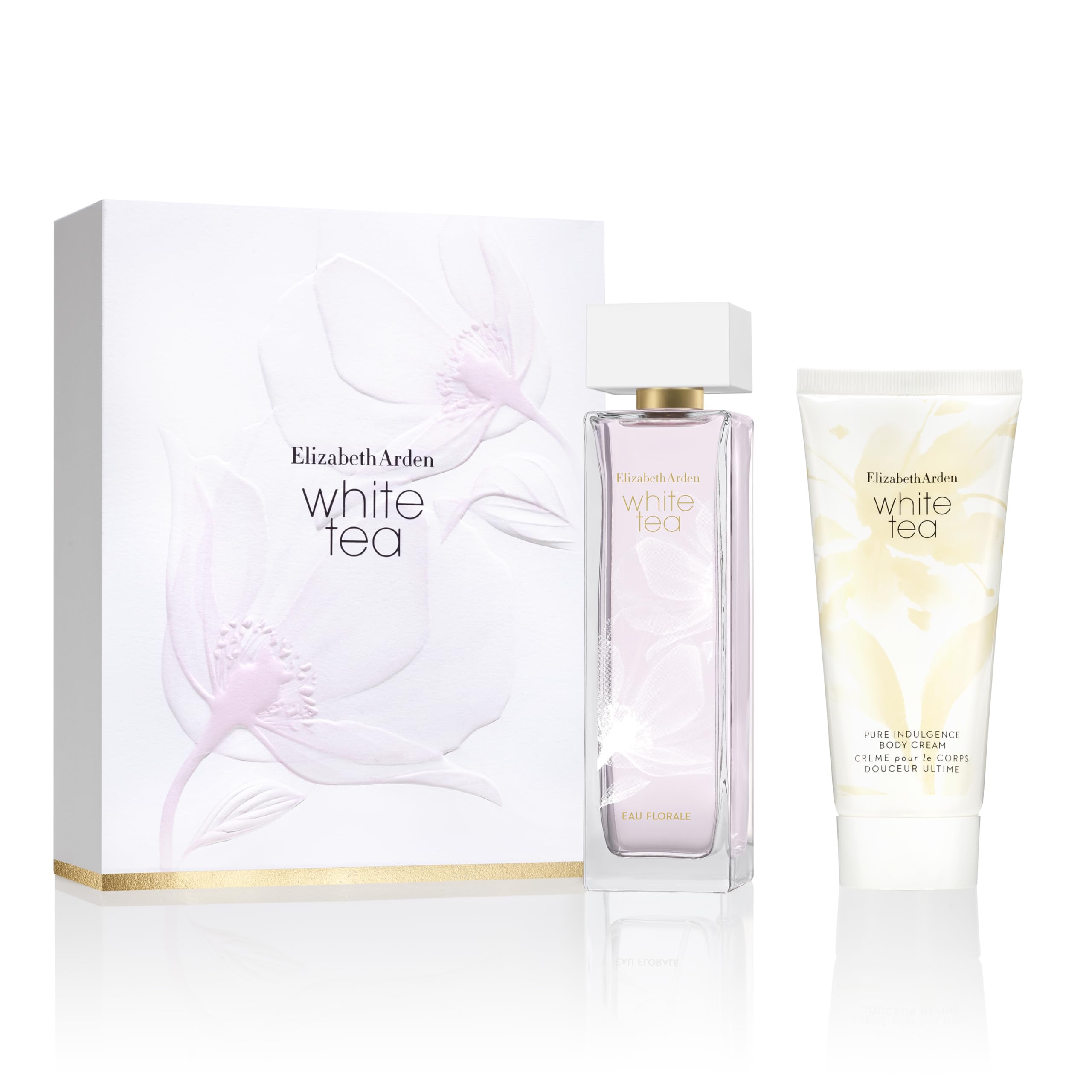 Elizabeth Arden White Tea Eau Florale Eau de Toilette 100 ml pour Femme, Crème Corps, Senteur Florale et Fraîche, Spray Vaporisateur, Parfum pur, Féminine et délicate, Coffret Parfum, Cadeau Femme