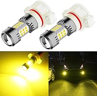 Vista 16 de Phinlion Bombillas LED antiniebla H10, 3200 lúmenes color azul hielo, súper brillantes PY20D 9145, focos antiniebla de repuesto para coches