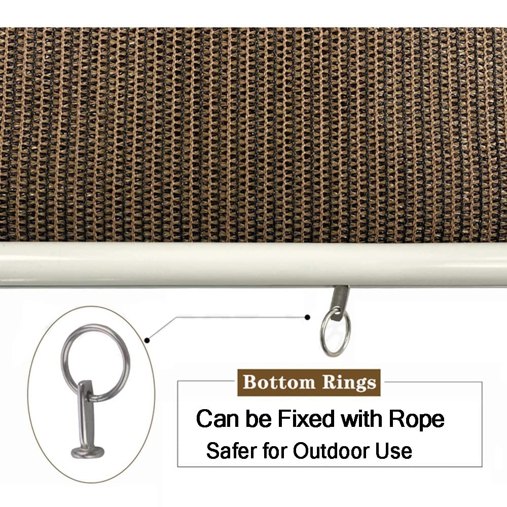 Tenda a rullo per esterni, impermeabile, per veranda e gazebo, filtraggio della luce, 101,6 x 200,7 cm (larghezza x lunghezza), perfetta per la privacy e il controllo del sole