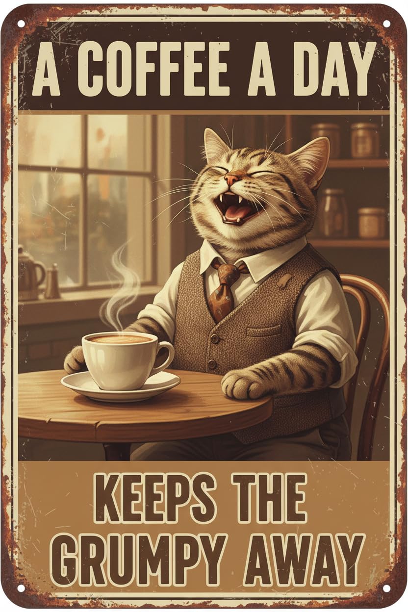 Before Coffee Hate Everyone After Coffee Tin Sign, 8x12 Inch