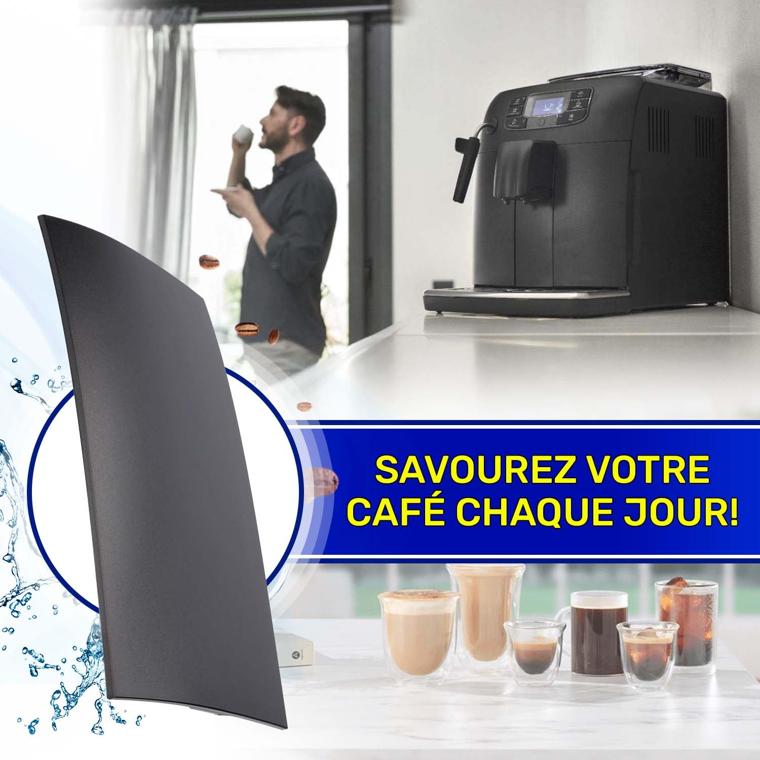 Couvercle Avant du Reservoir Eau Machines à Café 996530072456 pour Saeco | pour Gaggia Cadorna Naviglio Velasca Intelia Intuita pour Philips - MONTERAL