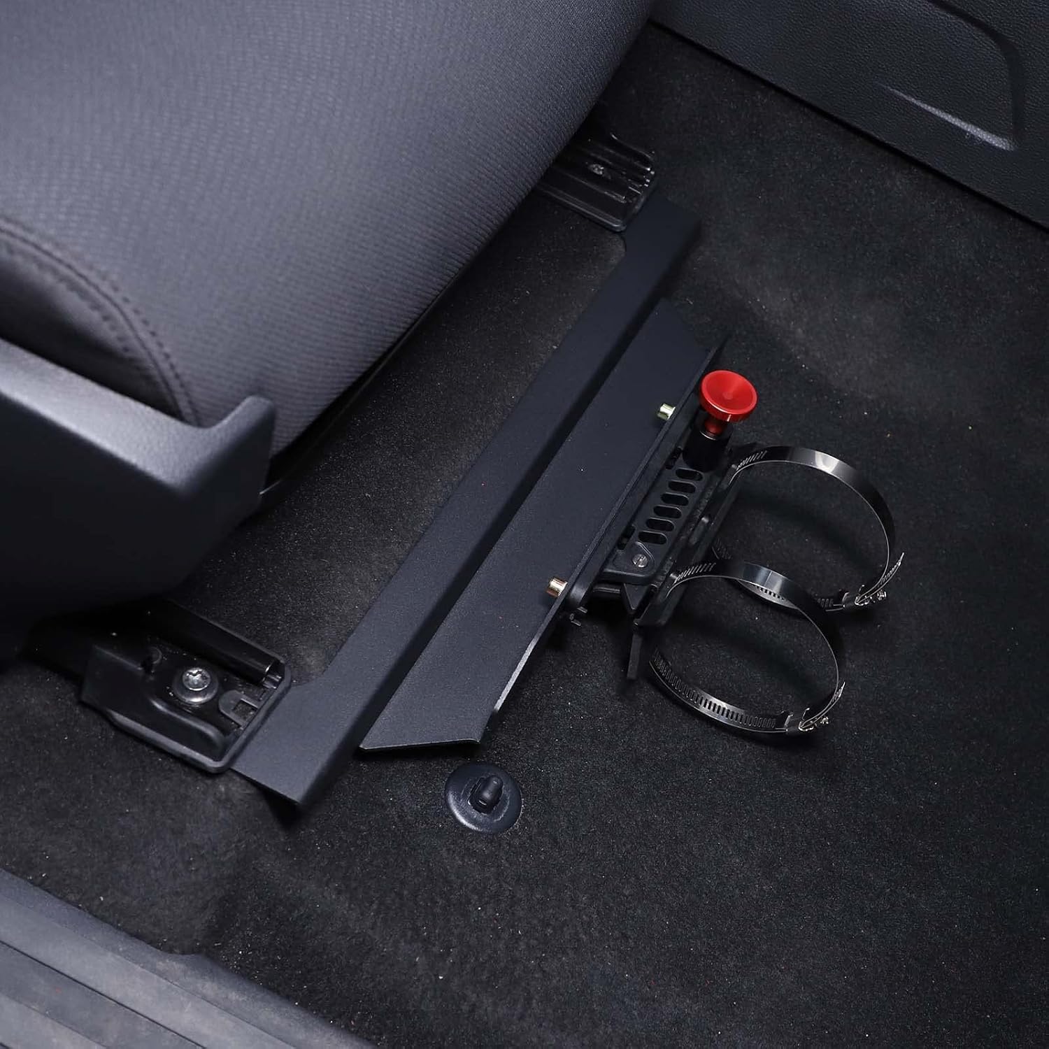 Quick Release Adjustable Aluminum Fire Extinguisher Holder Mount Bracket Compatible with Toyota Tundra 2022-2023, Aluminum Fire Extinguisher Seat Mount, Car Accessories