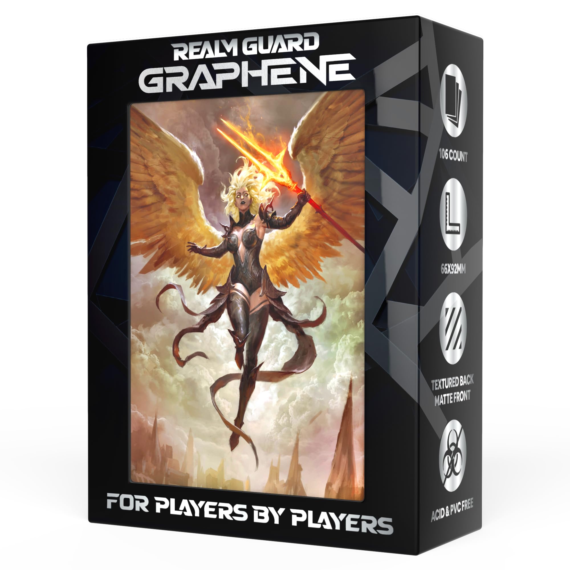 Realm Guard 100ct Matte TCG/MTG Card Art Sleeves (Angel) (Graphene)