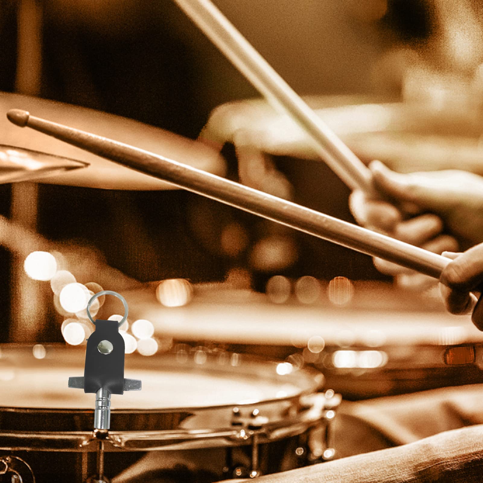 Yusheng Herramienta batería - Llave afinación batería con Llavero y Accesorio para Instrumento Musical | Llaveros Tambor Llavero Regalo para Amigos Bateristas