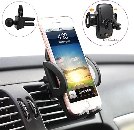 iVoler Soporte Universal Movil Coche con Actualizado Pinza para Rejillas de Ventilaci?n de Coche para iPhone,Samsung,Huawei,LG,Motorola,Xiaomi,BQ Aquaris,Sony y Android M?viles Dispositivo GPS. iVoler Soporte Universal Movil Coche con Actualizado Pinza para Rejillas de Ventilaci?n de Coche para iPhone,Samsung,Huawei,LG,Motorola,Xiaomi,BQ Aquaris,Sony y Android M?viles Dispositivo GPS.