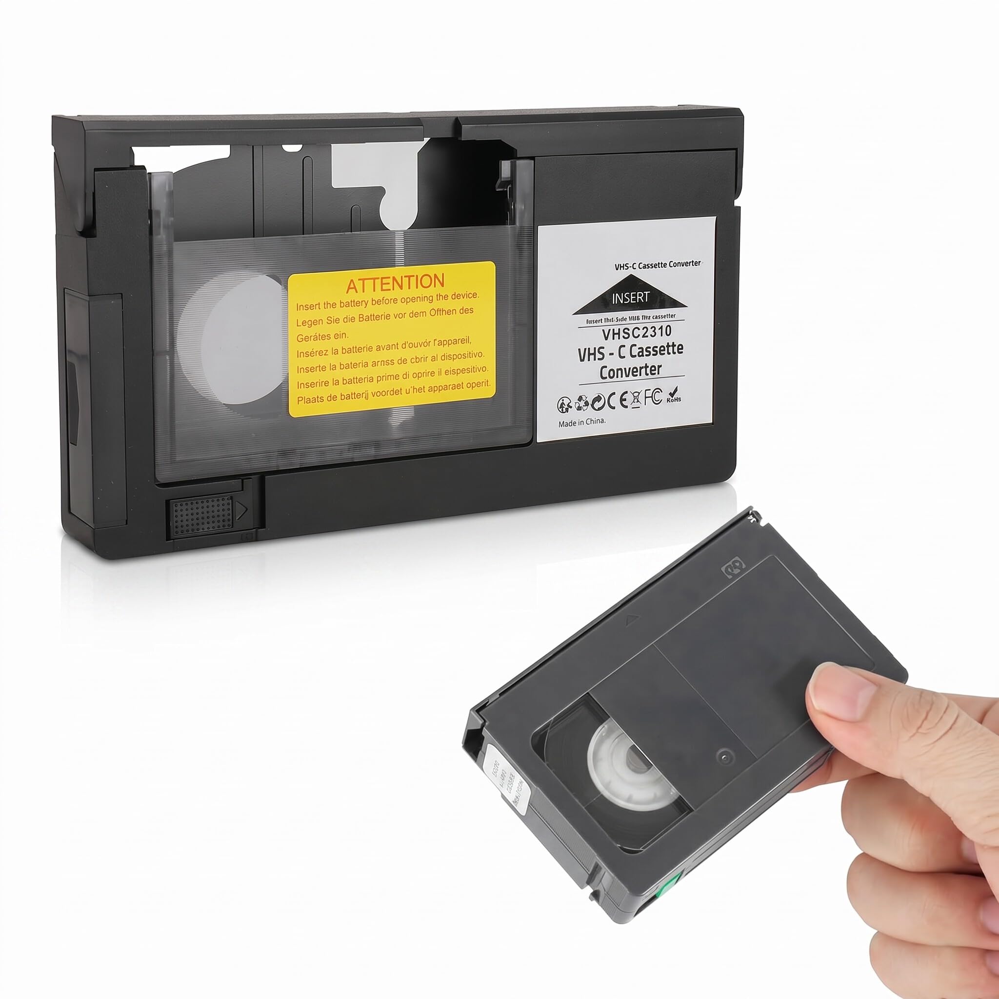 Adaptadores de Casete VHS-C, convertidores de Casete VHS estándar para cámaras VHS-C SVHS, compatibles con JVC, No Compatibles con 8mm/minidv/hi8