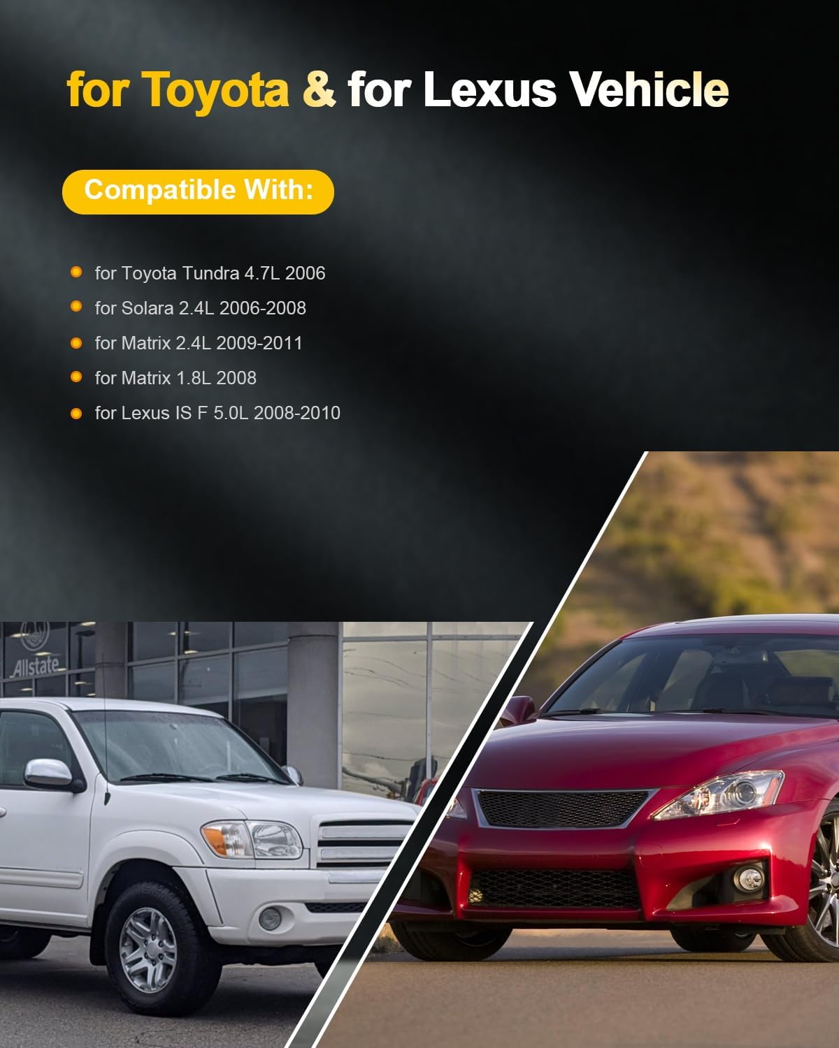 OCPTY Ignition Coil Coils Pack fits UF495 C1426 90919T2006,for Toyota Tundra 4.7L 2006,for Solara 2.4L,for Matrix 2.4L 2009-2011,for Matrix 1.8L 2008,for Lexus IS F 5.0L 2008-2010 set of 4