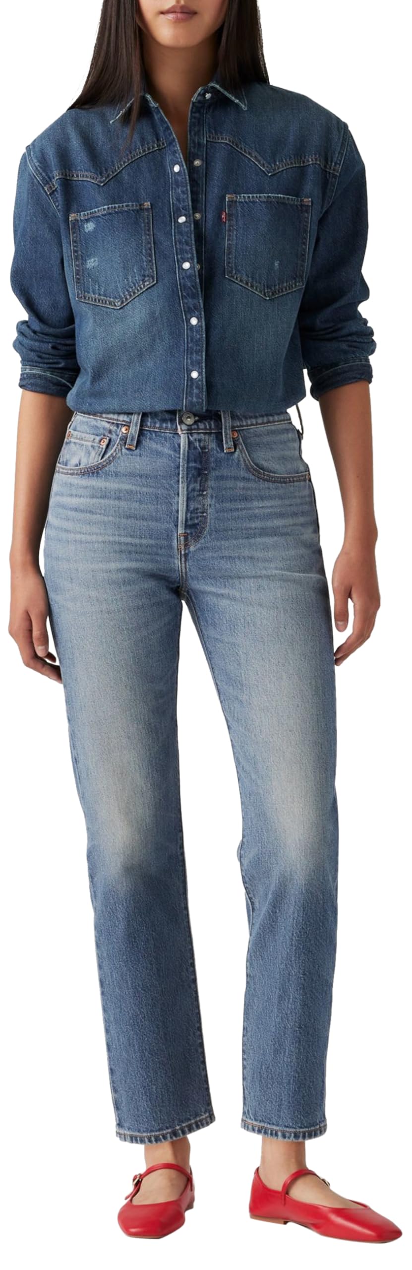 Levi's Women's 501 Crop Jeans, Scanned Answers, 29W / 26L