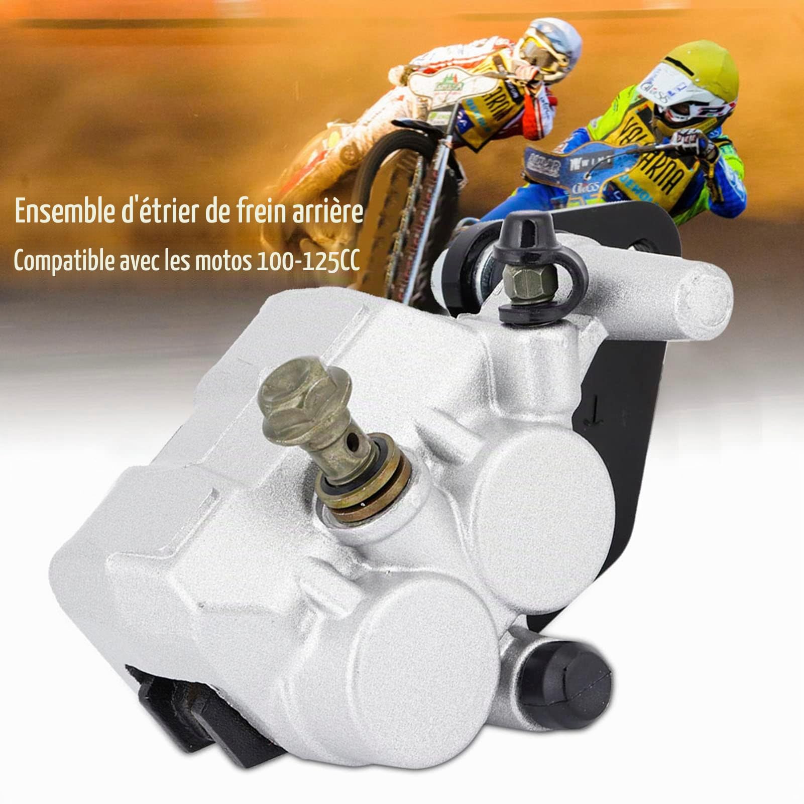 Étrier de Frein Arrière de Moto, Assemblée arrière d'étrier de Frein pour la Moteur de Moto 100-125, étrier de Frein Hydraulique Arrière en Alliage d'aluminium
