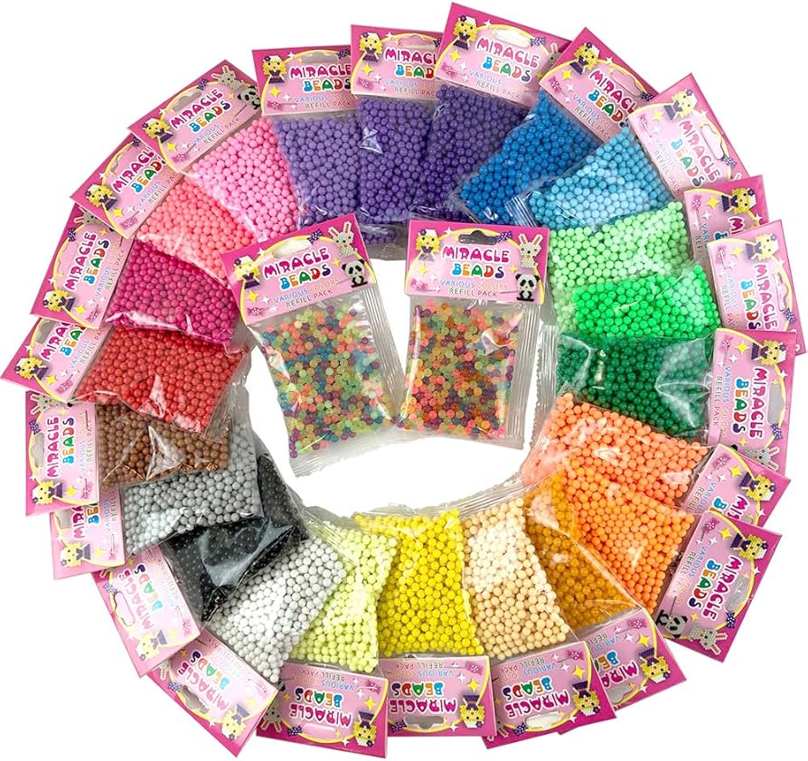 Amazon | 水を付けるとつながる魔法のビーズ ミラクルビーズ 丸ビーズ