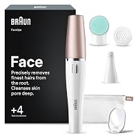 Braun FaceSpa Epilatore Viso Donna con Spazzola di Pulizia, 851V Bianco