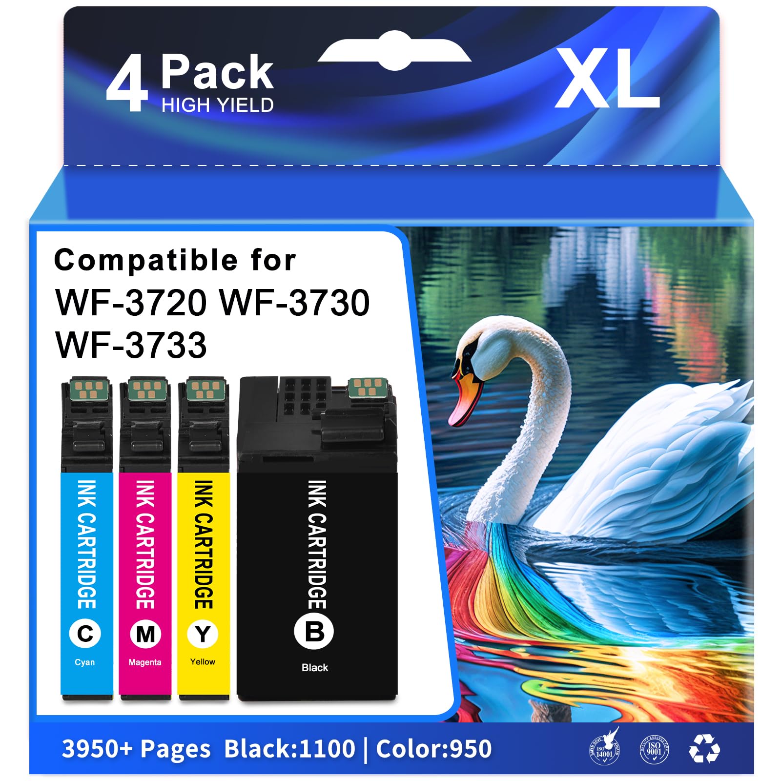 Photo 1 of MC SUPRINT Remanufactured Ink Cartridge Replacement for Epson 702XL 4PK