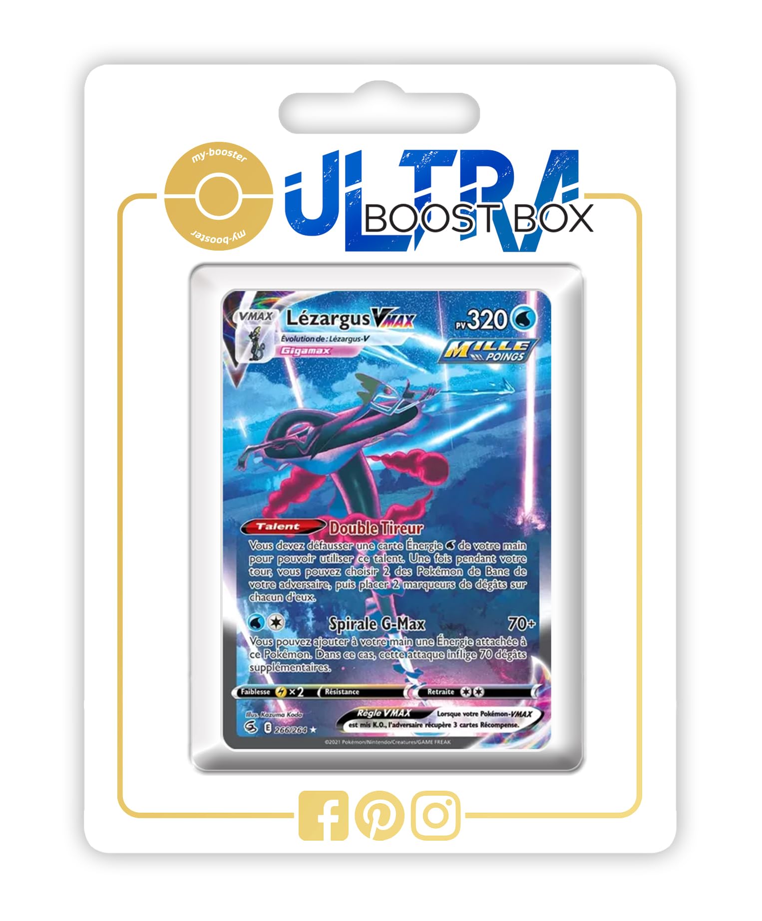 Carte Pokémon Lezargus Vmax 079/264 / Bloc EB Poings De Fusions EB8
