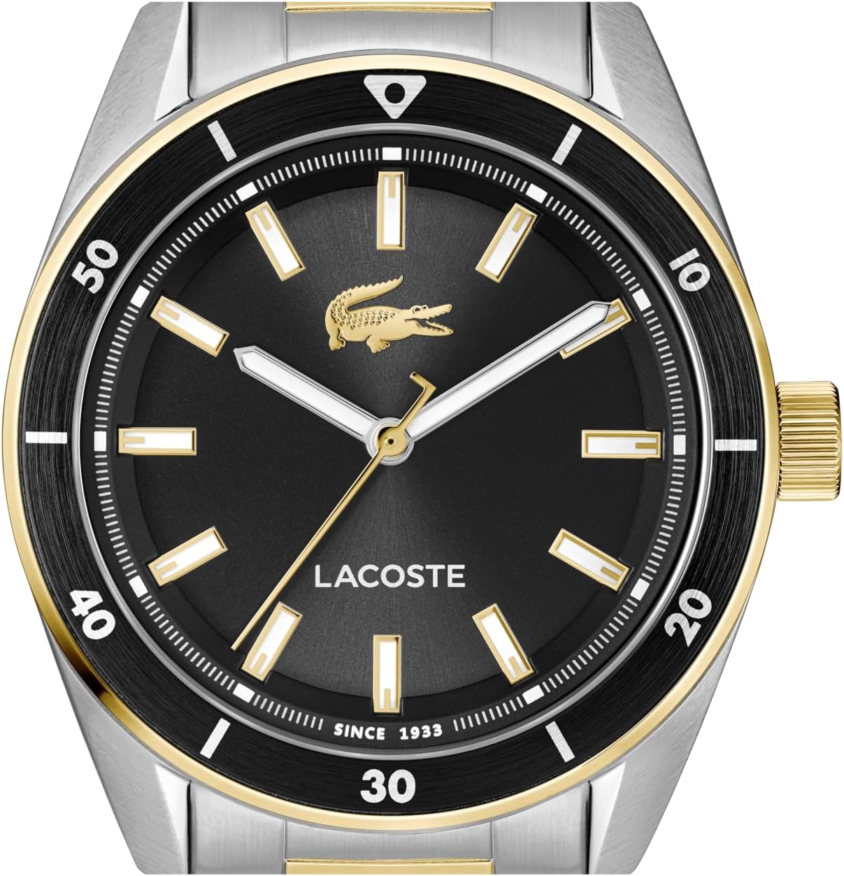 Lacoste Boston Men’s Quartz Watch - Sunray Dial, Aluminum Bezel, Contemporary Three-Hand Design - Modern, Sporty Timepiece - Gift for Him 39mm