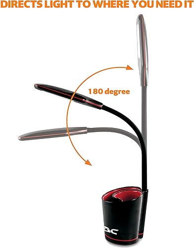 Miniatura 3 de DAC Lámpara de escritorio LED con organizador de escritorio en espiral, lámpara de mesa para el cuidado de los ojos, control táctil, 3 modos de