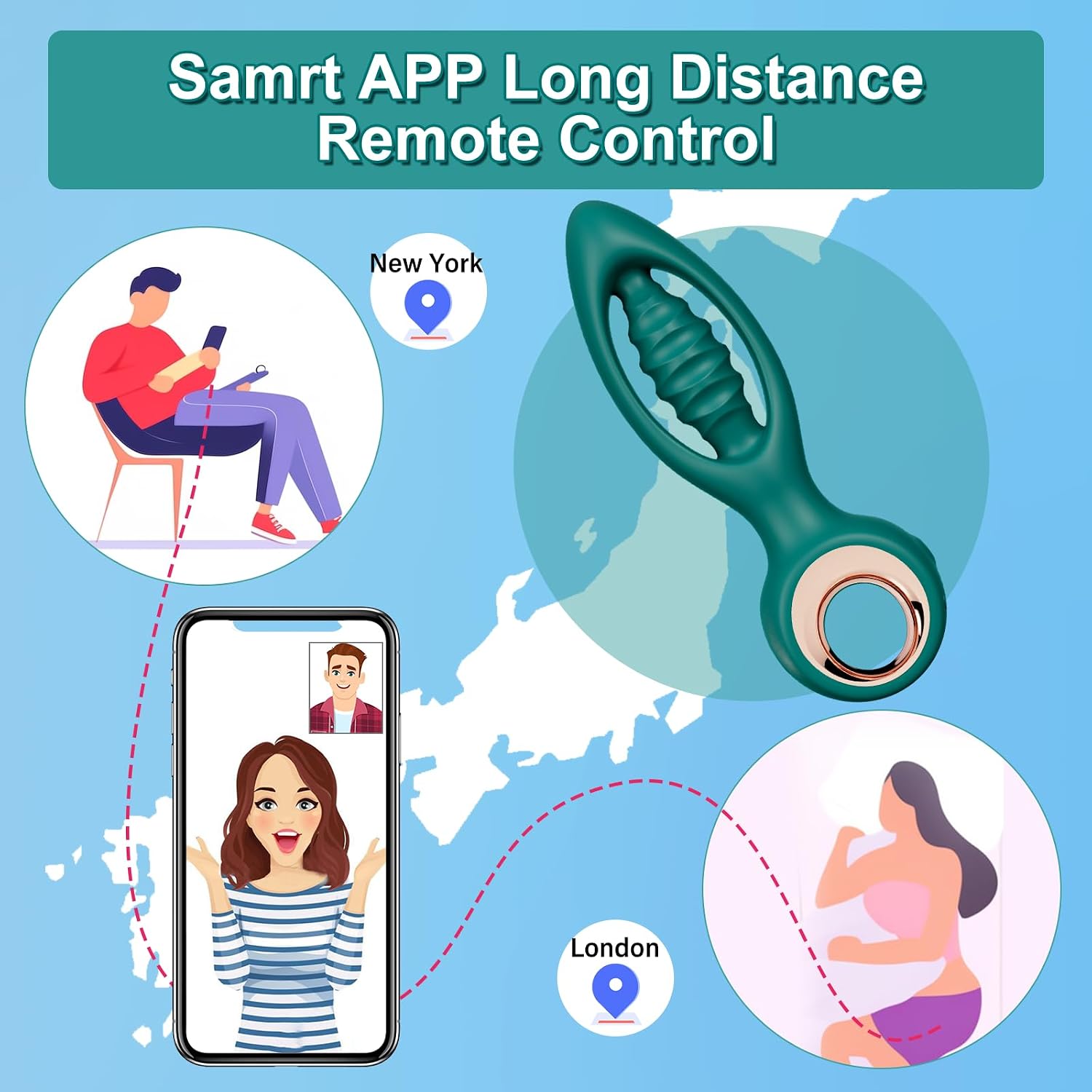 Anal Plug Vibrator Prostate Massager, Anal Sex Toys APP Remote Control Vibrating Butt Plug, 12 Classic Vibrating Modes Prostate Stimulator Adult Sex Anal Toys for Men Couples