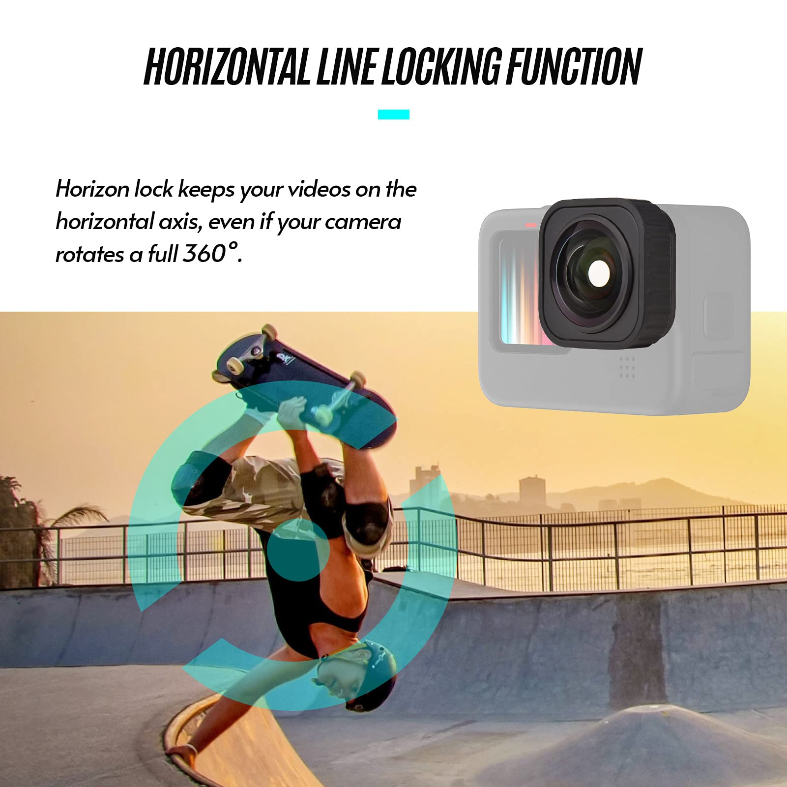 Andoer Max Lens Mod 155 Degree Wide Angle 5m Waterproof Compatible with GoPro Hero 9/ 10Black