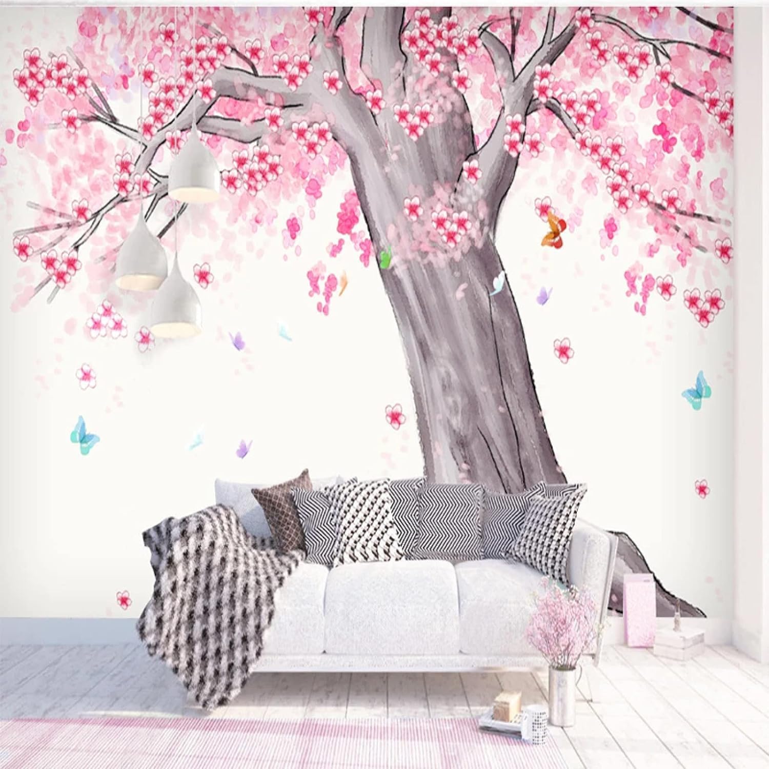 Affiches murales peel and stick effet 3D plantes pour rénover sans colle ni outils