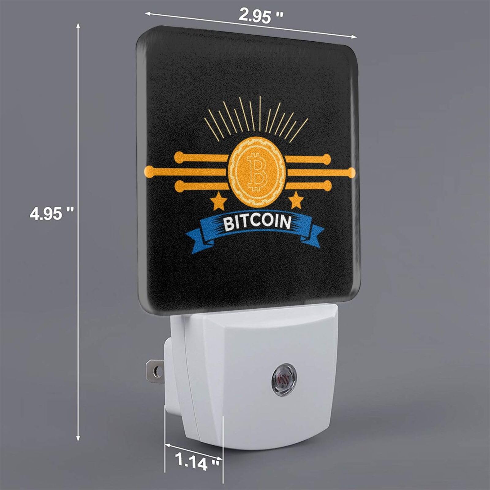 SIYTUAU Night Light Bitcoin Crypto Night Lights Plug Into Wall Smart  Automatic Dusk to Dawn Sensor Led Night Light for Living Room Bedroom  Hallway Stairways 2 Pack - Amazon.com