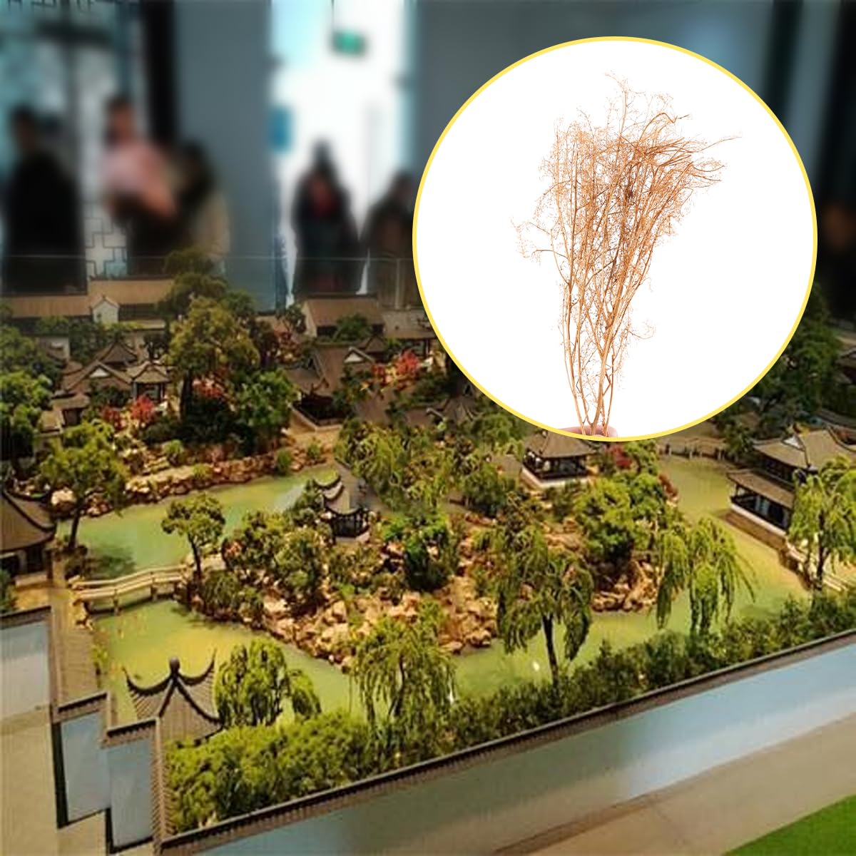 Coffret d'arbres en mousse de mer, matériaux pour maquettes, buissons miniatures avec branches pour diorama, bricolage, aménagement paysager