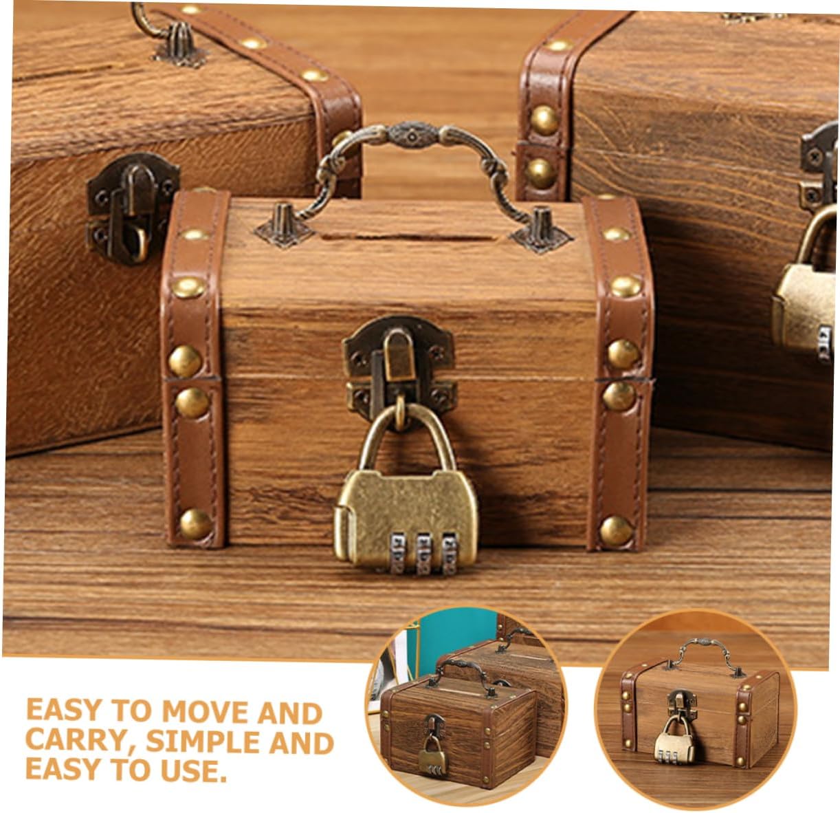 1Set Vintage Pirate Treasure Chest Lockable Jewelry Box Retro Decorative Trinket Storage Case for Pirate Theme Parties and Home Decor