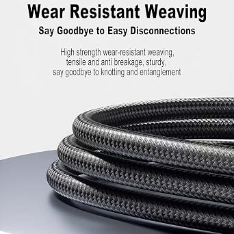 Micro Usb Cable,Android Charger Cable,Fast Charger(Black) (2m)