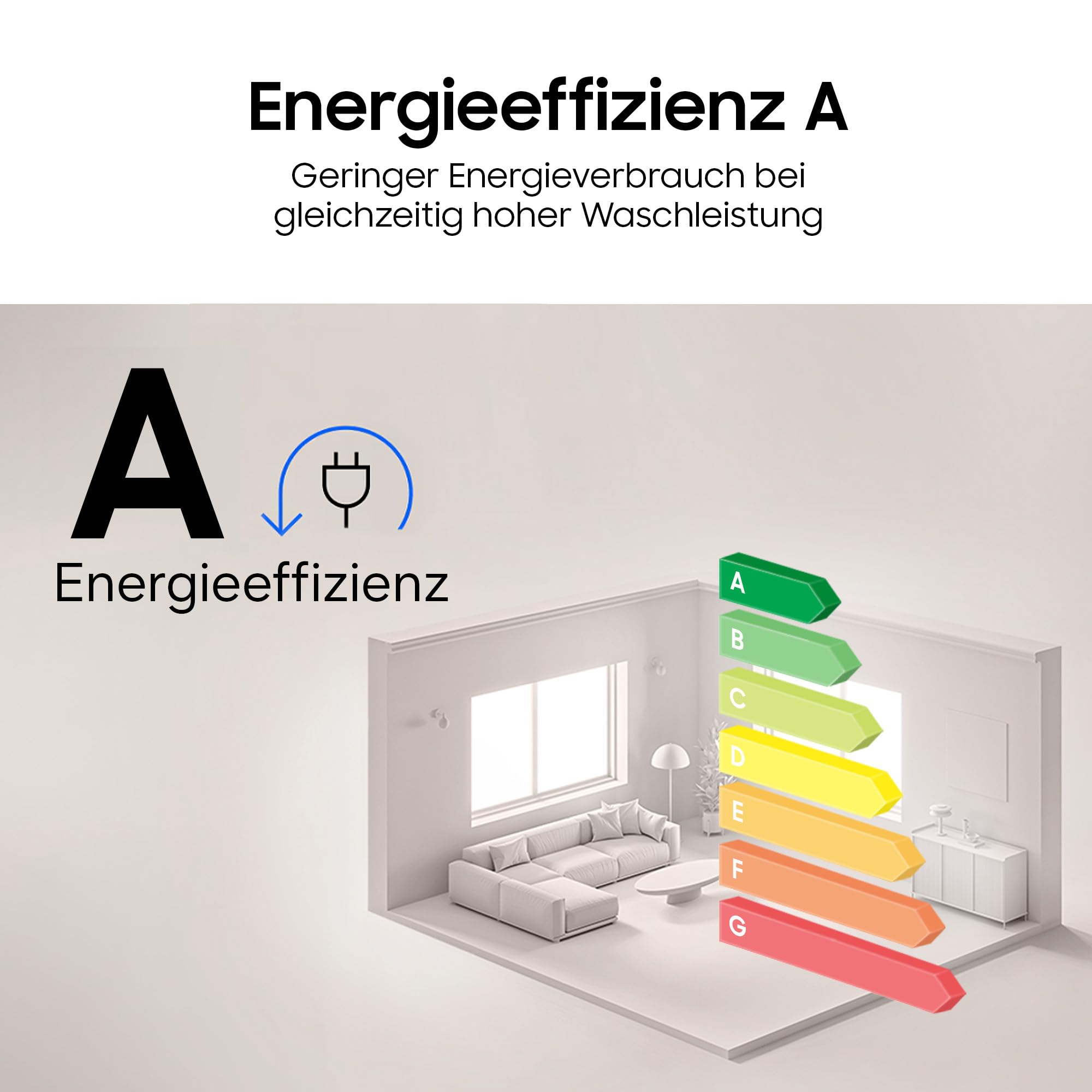 Samsung WW81FG5L32ABEG Waschmaschine, 8 kg, Platzsparende SLIM Ausführung, Nur 47 cm tief, AI Ecobubble und Energy Mode, SmartThings, Super Speed und Hygiene-Dampfprogramm, Schwarz