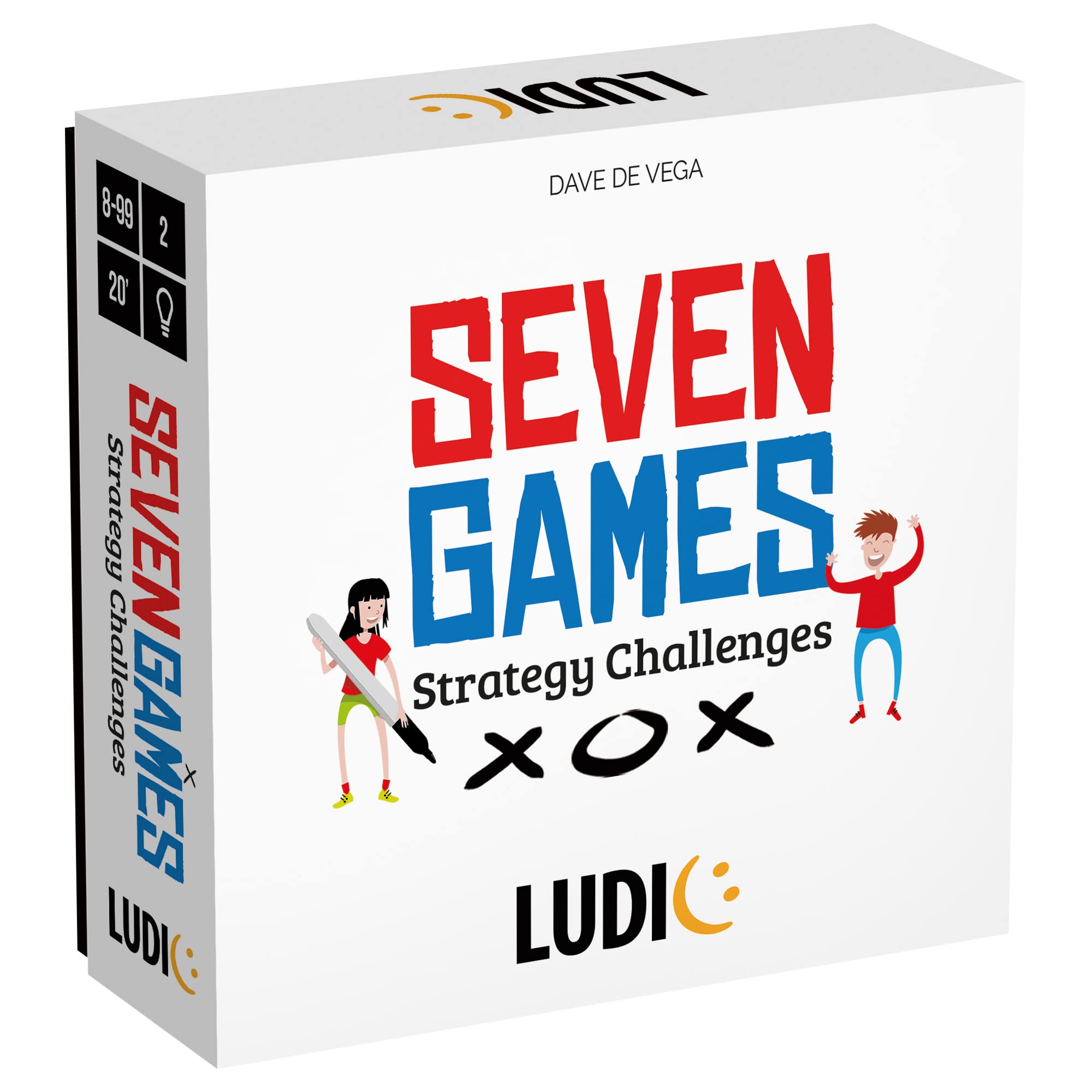 Ludic Seven Games Strategy Games Mu25916 Family Society Game for 2 Players Made in Italy