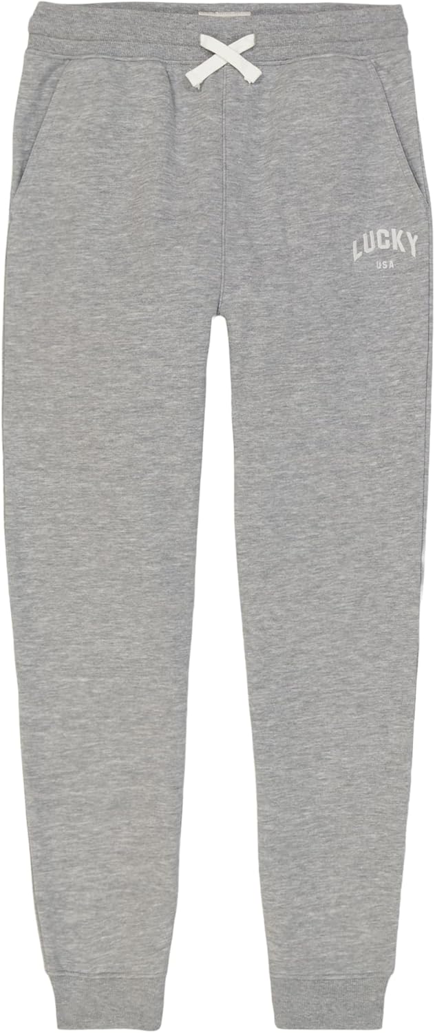 Lucky Brand Boys Pull-on Fleece Jogger Sweatpant, Drawstring Closure