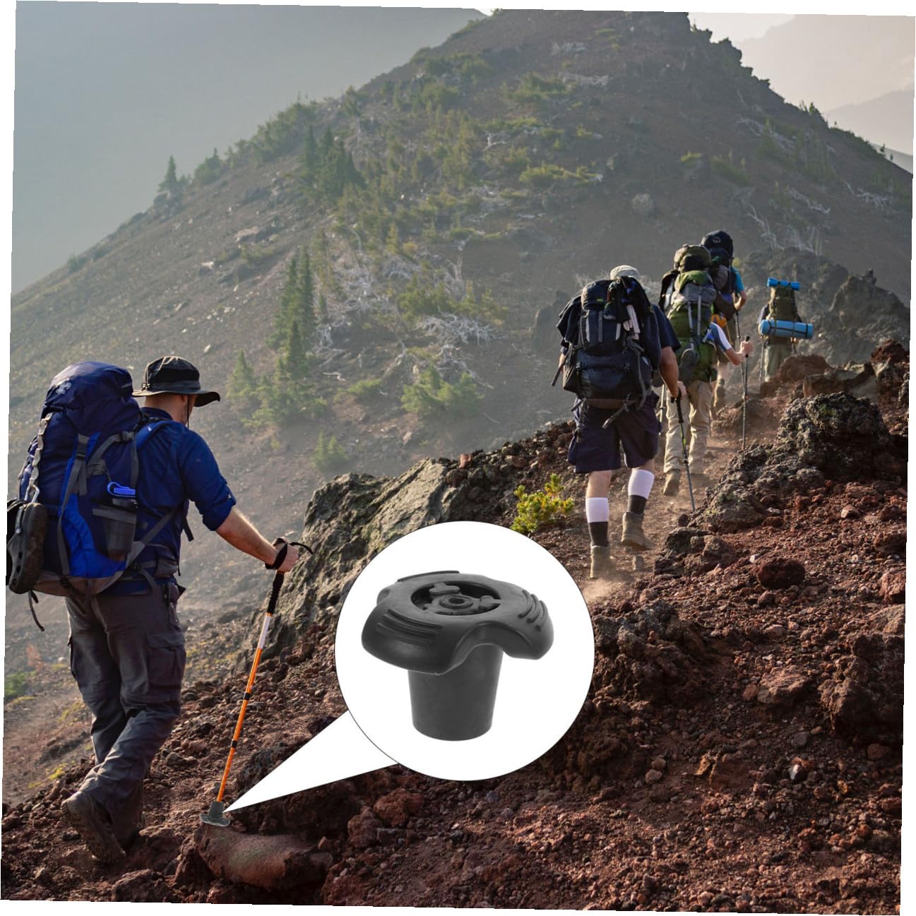 Homoyoyo 8 Punte in Gomma Antiscivolo per Bastoni da Trekking 19Mm – Tappi Terminali di Ricambio per Stampelle Accessori Resistenti e Comfort Antiurto per Escursionismo e Attività Outdoor