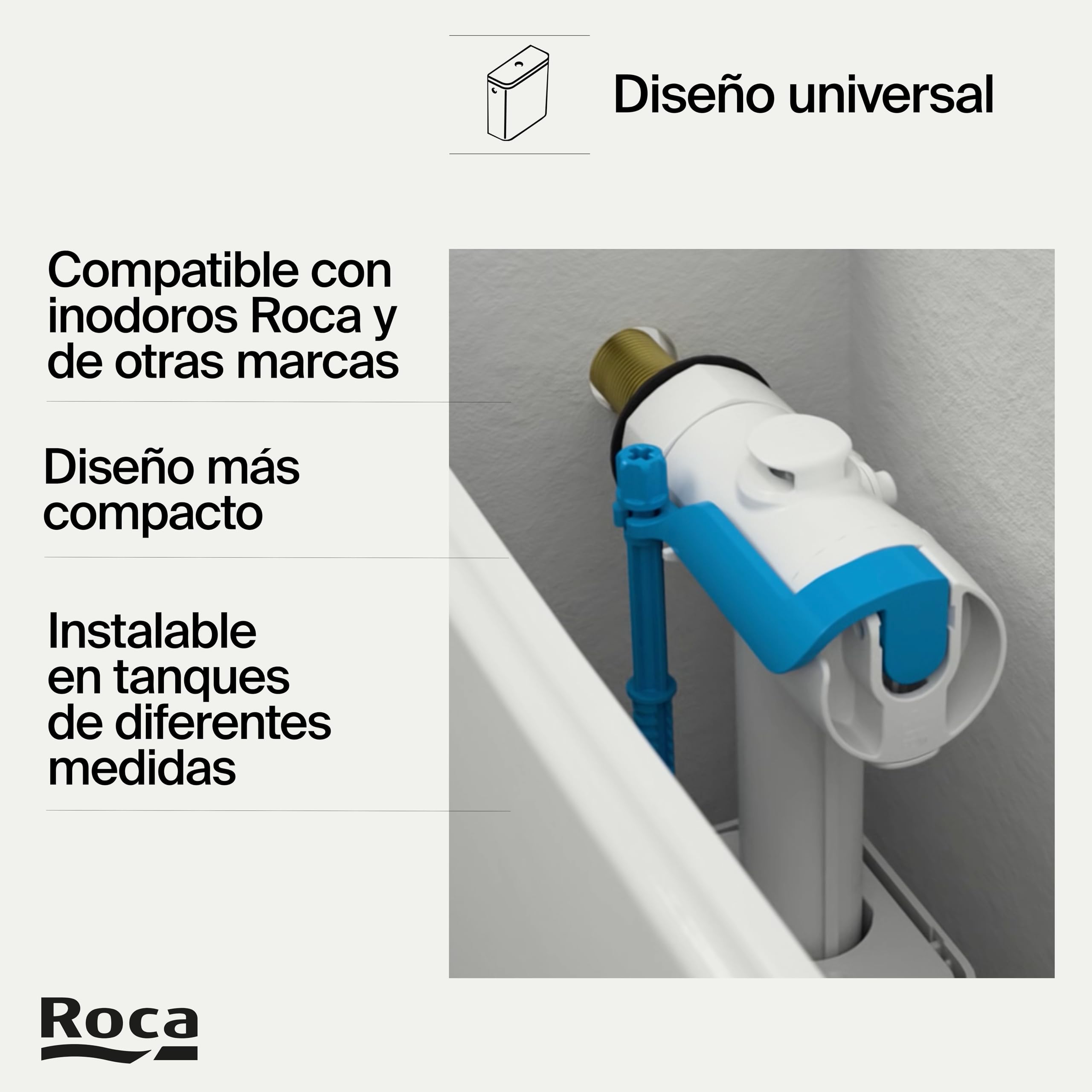 Roca A822504300 - Mecanismo de alimentación lateral con rosca metálica. compacto y llenado rápido — view 4
