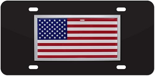 Elektroplate Placa negra con bandera de Estados Unidos