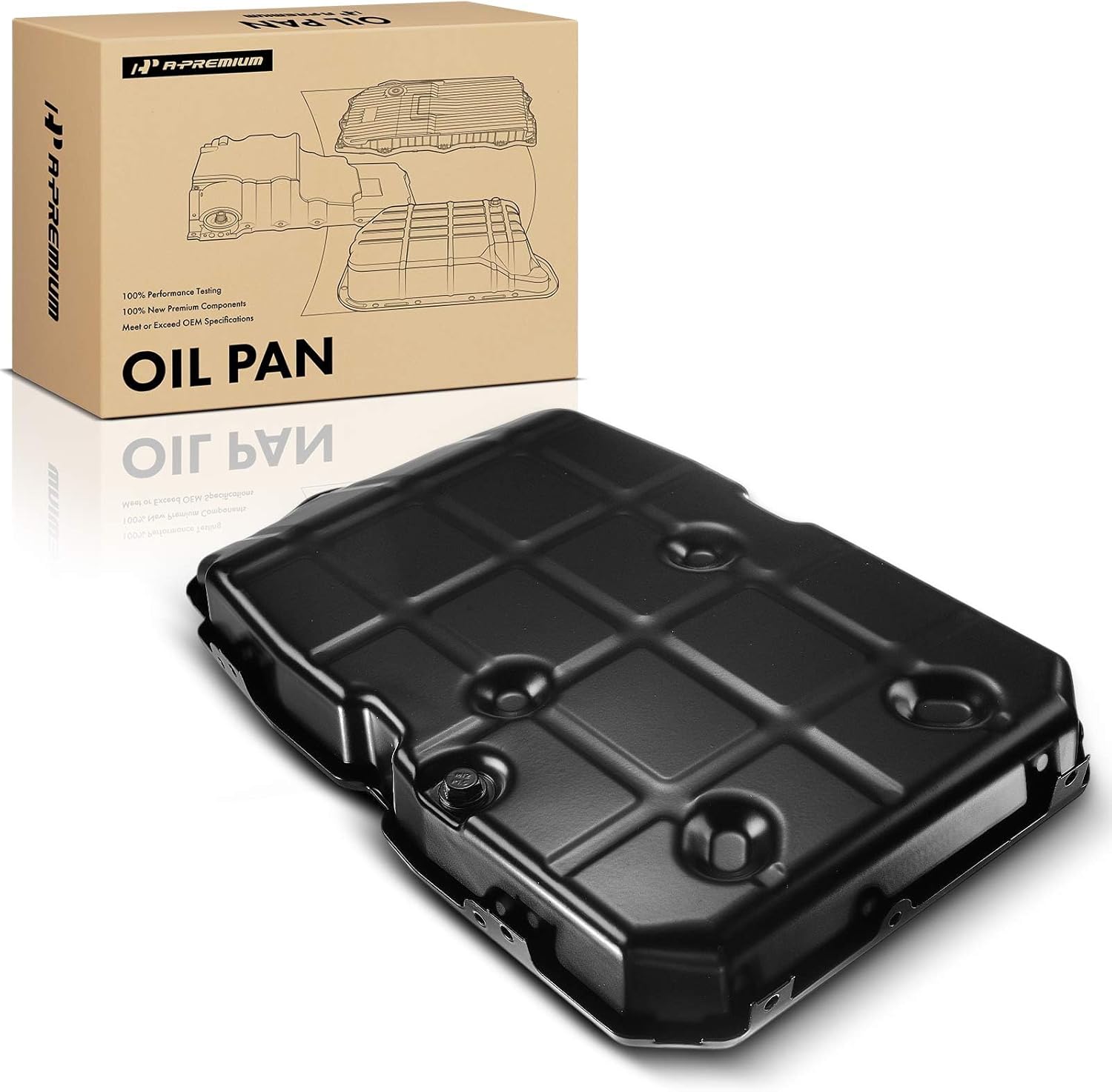 A-Premium Transmission Oil Pan with Drain Plug Compatible with Mercedes-Benz C250 C300 C350 CL550 CLS550 E250 E300 E350 G550 GL350 ML350 S550 SL550 SLK350