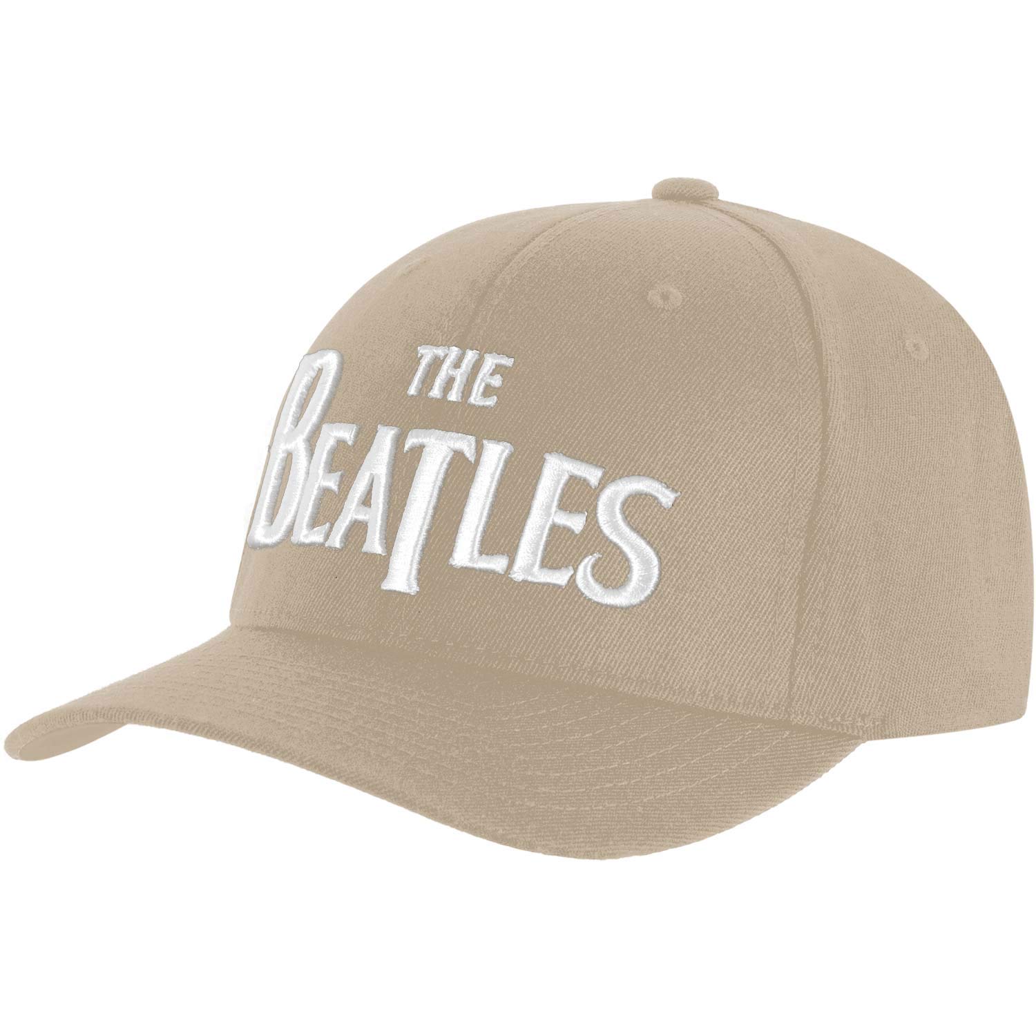 The Beatles Baseball Cap: White Drop T Logo (Sand) OFFICIAL NEW