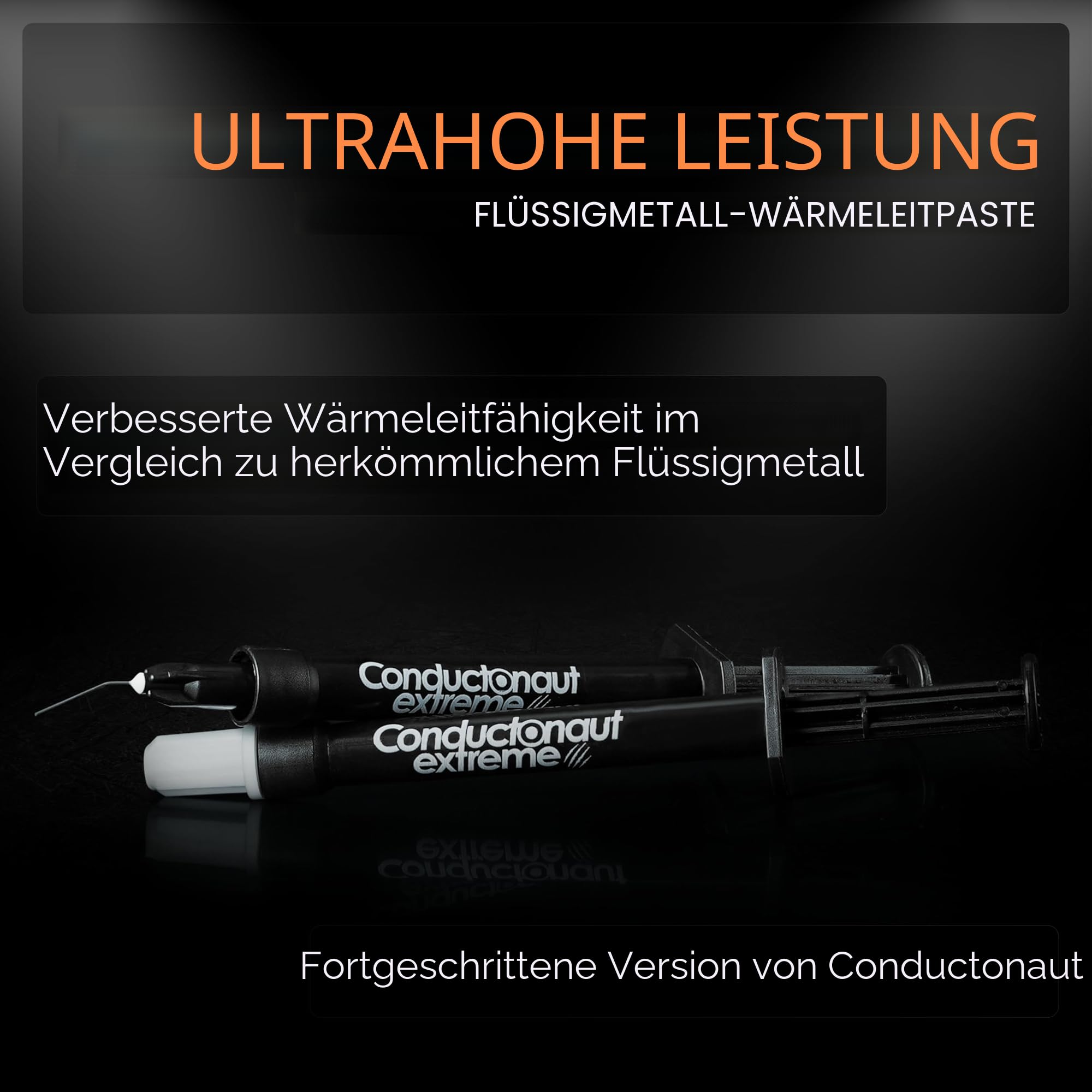 Thermal Grizzly Conductonaut Extreme - 5 Gramm - High-End Flüssigmetall - Wärmeleitpaste - Maximale Wärmeleitfähigkeit für CPU, GPU, Xbox, PS4, PS5 und Elektronik - Made in Germany | Exzellente Wärmeleitfähigkeit, erhöhte Materialverträglichkeit, Overcloc