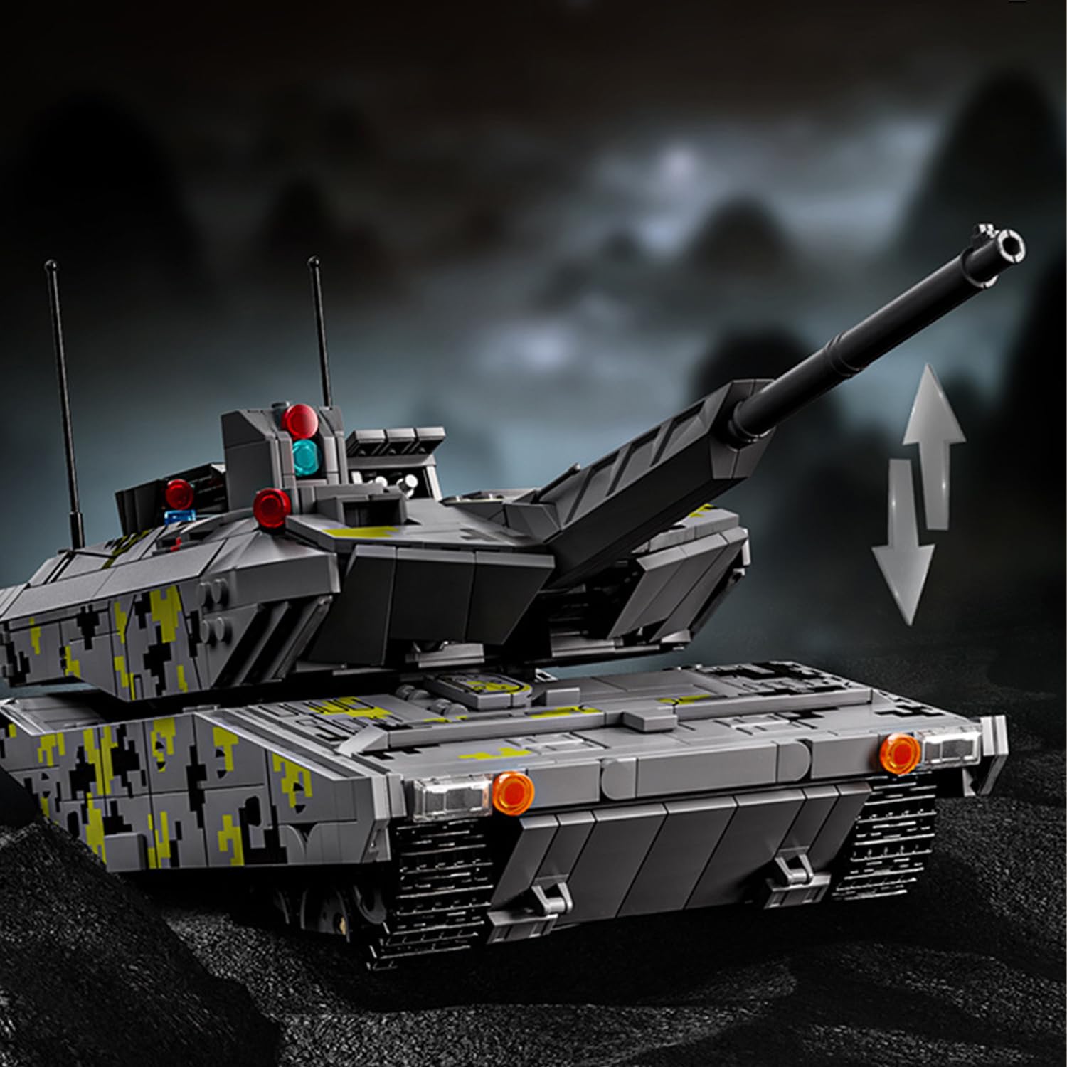 Technik Militär Panzer Bausteine Kit, 2235 Teile Panther KF15 Klemmbausteine, WW2 Army Panzer Konstruktionsspielzeug Modellbausatz, Kompatibel mit Großeren Marken
